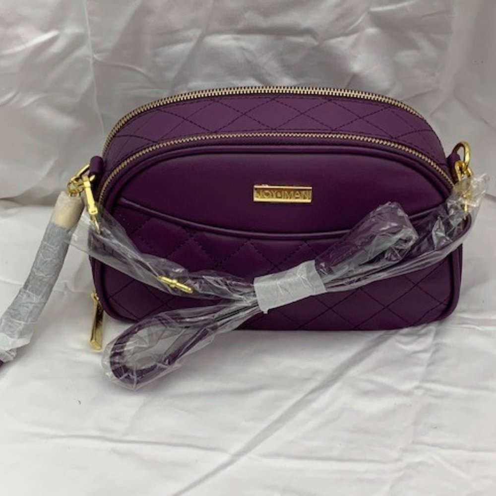 JOY & IMAN Quilted Genuine Leather Crossbody